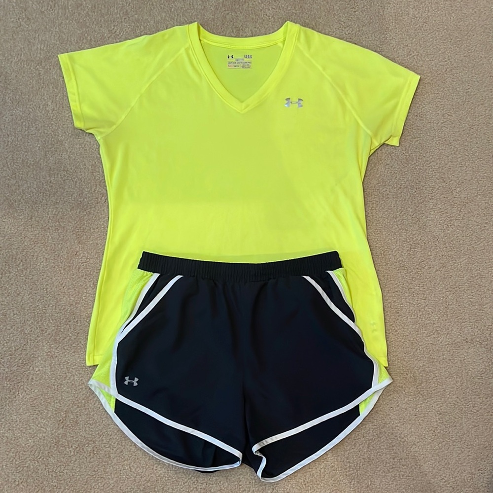 Women’s Under Armour Shirt And Shorts Set